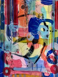 Levendige abstracte compositie