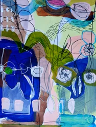 Levendige abstracte tuin
