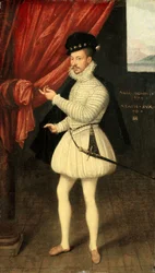 Portret van een man in het wit