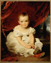 Aartshertogin Maria Theresia als kind (schilderij op doek)