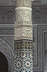 Kasbah van Thamiel glaoui, zellij-tegelwerk, detail (keramiek)