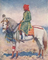 Een optredend paard uit de staat Alwar, 1903
