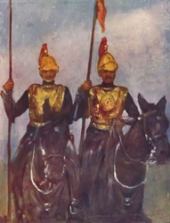 Lijfwacht van Zijne Hoogheid Dogra Sowar Kashmir