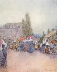 Een regenachtige dag op de kermis