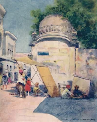 Op een straathoek, Amritsar, 1905