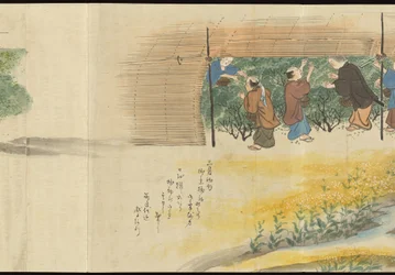 Illustraties van Uji theeproductie
