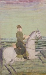 Een Mughal edelman te paard, ca. 1700
