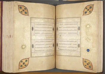 Fol 82 verso 83 recto, Timuridische Koran, 1441
