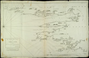 De zuidwestkust van Ierland van de Staggs van Castle Haven tot Dursey I. Onderzocht en genavigeerd door M. Mackenzie Sen. 1775.