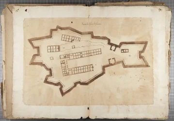 Portfolio van tekeningen door Mutio Oddi van Urbino en anderen - Haven van Fuentes, ca. 1635-40
