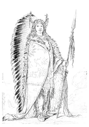 Black Rock, hoofd van de Nee-caw-wee-gee stam, 1841