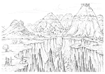 Canyon, Noord-Amerika, 1841