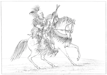 Keokuk te paard, Rock Island, Boven-Mississippi, 1841