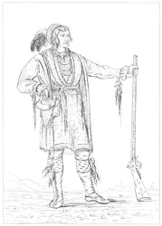 Osceola, krijgsgevangene van de Florida Oorlog, Fort Moultrie, South Carolina, 1841