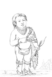 Zesjarige Native American hoofdman, 1841
