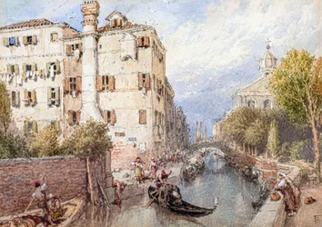 Een zijkanaal in Venetië