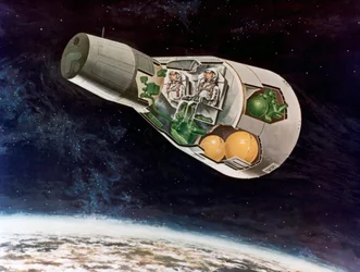 Een NASA maanmodule, ca. 1970s