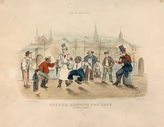 Cuffee danst voor paling – Catharine Market (Leven in New York)