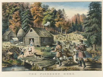 Het huis van de pionier aan de westelijke grens