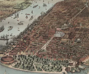 De Stad New York (detail), 1883