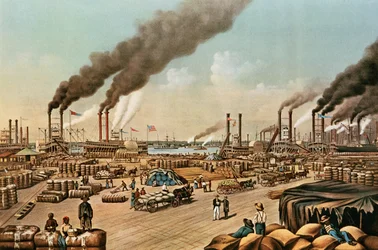 De kade - New Orleans, 1884