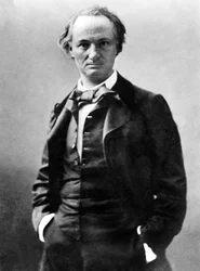 Charles Baudelaire (1821 - 1867) Franse dichter, foto door Gaspard Felix Tournachon alias Felix Nadar (1820-1910) ca. 1858