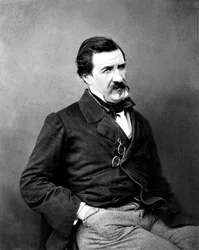 Franse schrijver Jules Champfleury gefotografeerd door Nadar, c.1865