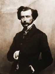 Portret van Maxime Du Camp, schrijver 1822-1894 (foto)