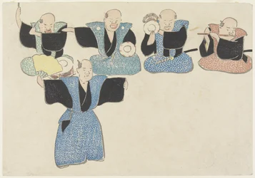 Danser en vier muzikanten, 18e-19e eeuw