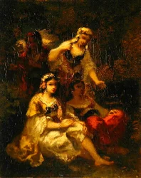 Vier Spaanse meisjes, ca.1844-60