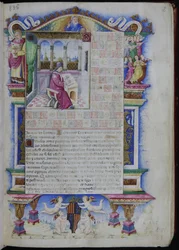 Portret van Johannes Tinctoris Uit Opus musices Joannis Tinctoris, 1483