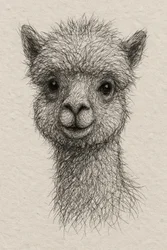 Schattige baby-alpaca