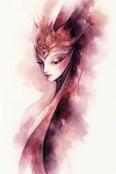 Etherisch aquarelportret