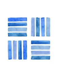 Afwisselende blauwe abstracte blokken