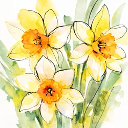 Gele narcissen in bloei