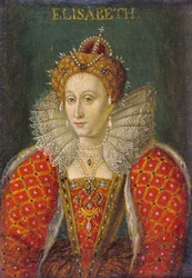 Miniatuur olieverfportret van Koningin Elizabeth I van Engeland