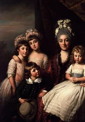 Lady Cooper met haar familie
