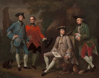 James Grant van Grant, John Mytton, de Hon. Thomas Robinson, en Thomas Wynne