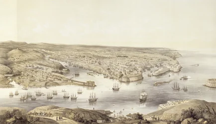 Sebastopol in al zijn glorie, 1848, gegraveerd door Day und Son, gepubliceerd 1857