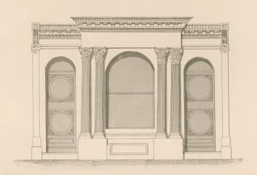 Winkelpui voor de wijn- en sterke drankwinkel van meneer Maber, Tyndale Place, Islington
