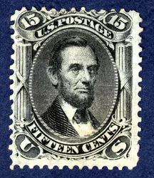 15c Abraham Lincoln F Grill enkel, 1867