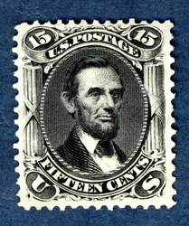 15c Abraham Lincoln heruitgave enkel, 1875