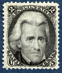 2c Andrew Jackson heruitgave enkel, 1875
