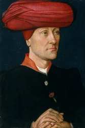 Portret van een man in een kaproen