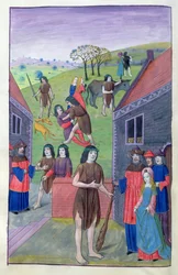 Hercules vecht tegen Achelous en grijpt de stier bij de hoorn, 1479
