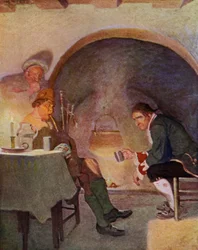 Illustratie voor Kidnapped door Robert Louis Stevenson