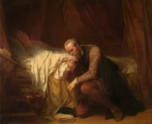 De kunstenaar Michelangelo aan het sterfbed van Vittoria Colonna