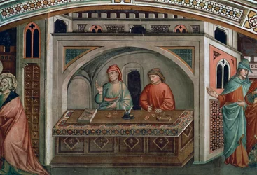 Twee bankiers, detail uit het leven van Sint Mattheüs