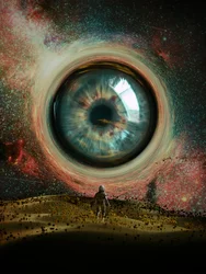 Astronaut ontmoet het Kosmische Oog