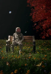 Ruimtetuin van de astronaut